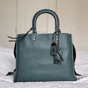 Coach Rogue 30: Deep Teal with Whipstitch Handle